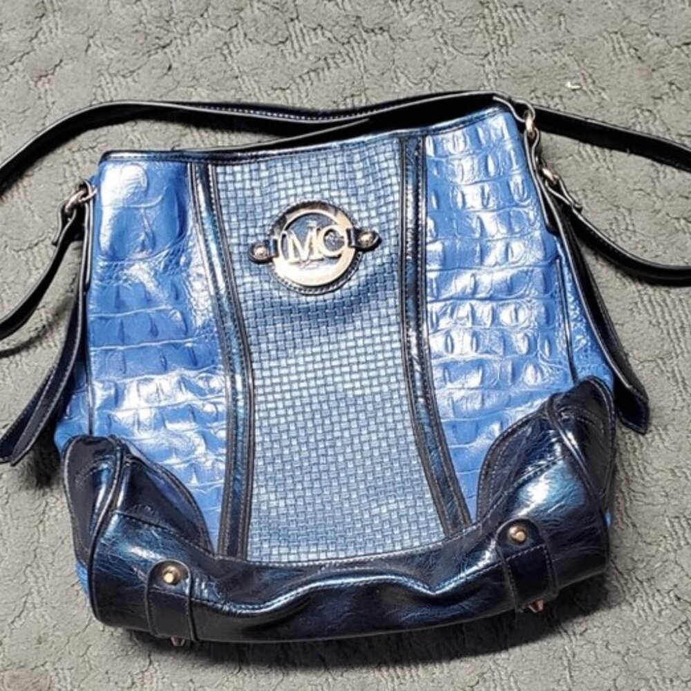 NEW MC Marc Chantal Blue Faux Reptile